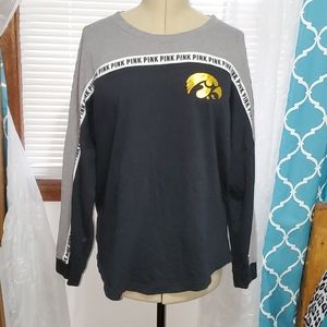 VS Pink Iowa Hawkeyes Bling Tunic Sweater